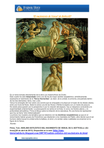 El nacimiento de Venus” de Botticelli”