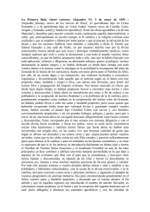 La Primera Bula «Inter caetera» Alejandro VI. 3 de mayo de 1493