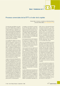Procesos comerciales de las ETT`s: el valor de la rapidez