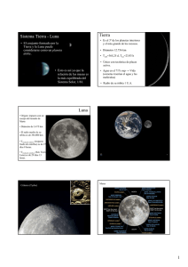 Sistema Tierra - Luna Tierra Luna