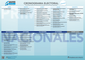 cronograma electoral - Dirección Nacional Electoral