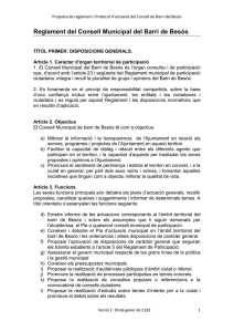 Reglament del Consell Municipal del Barri de Besòs