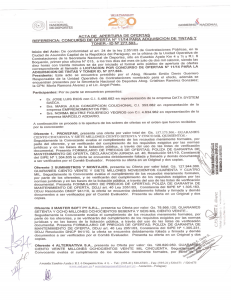 Page 1 se rº E A .. CEDEPORTES ACTA DE APERTURA DE
