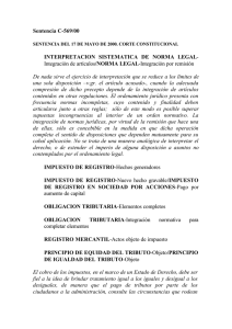 Sentencia C-569/00 INTERPRETACION SISTEMATICA DE NORMA