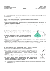 P.1 Considere una partícula de masa sometida - U