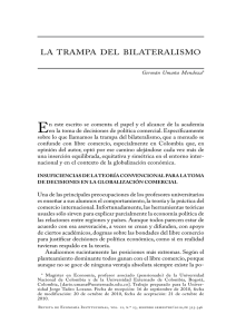 la trampa del bilateralismo - Revista de Economía Institucional