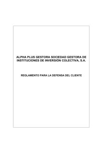 alpha plus gestora sociedad gestora de instituciones de inversión