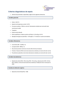 Criterios diagnósticos de sepsis