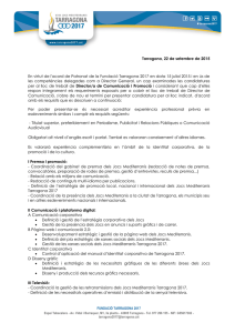 Ofertes de treball per cobrir les necessitats operatives dels Jocs