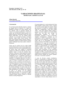 VARIACIONES SRAFFIANAS: