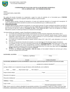 compromiso de pago - Universidad Católica Andrés Bello