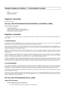 Magnitud e Intensidad - Instituto Andaluz de Geofísica