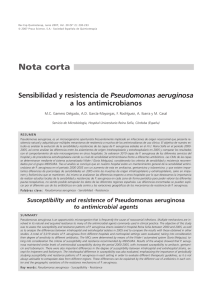 Sensibilidad y resistencia de Pseudomonas aeruginosa a los