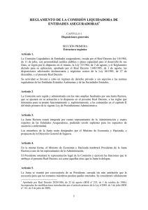 REGLAMENTO DE LA COMISIÓN LIQUIDADORA DE ENTIDADES