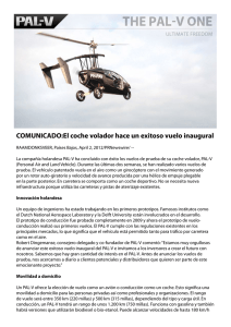 COMUNICADO:El coche volador hace un exitoso vuelo - Pal-V