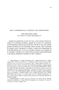 Paz y consenso en la política de Constantino.