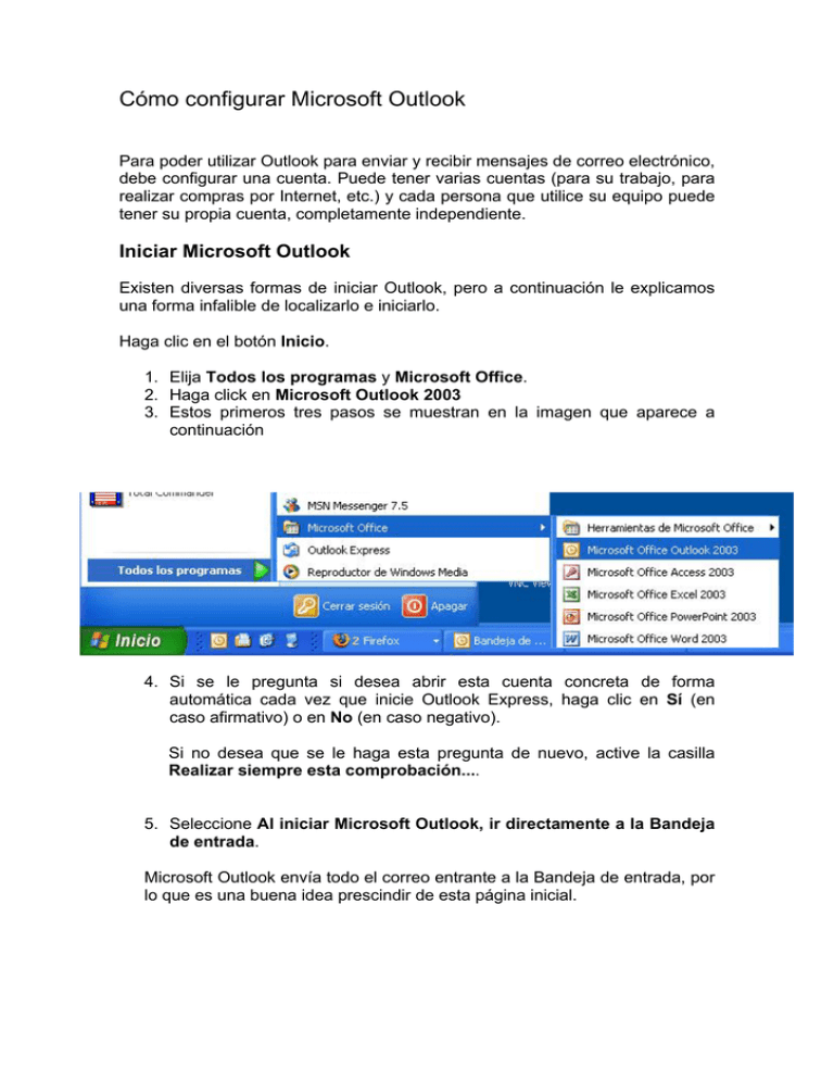 Cómo Configurar Microsoft Outlook