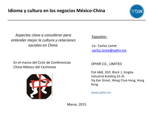 Idioma y cultura en los negocios México-China