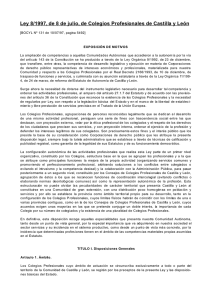 Estatuto Colegios Profesionales de Castilla-León