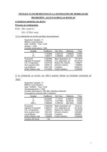 1 NIVELES VS INCREMENTOS EN LA ESTIMACIÓN DE MODELOS