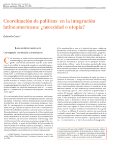 Coordinación de políticas en la integración latinoamericana