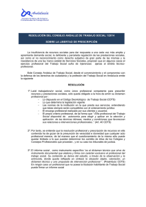 resolución del consejo andaluz de trabajo social 1/2014 sobre la