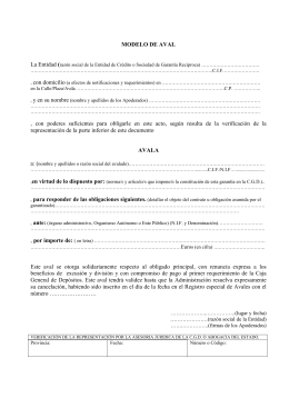 MODELO CARTA AVAL