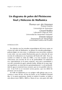 Un diagrama de polen del Pleistoceno final y Holoceno de Mullumica