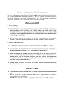 Términos y Condiciones para el Servicio Internacional Contrato de