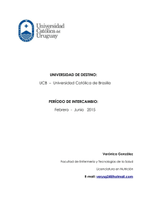 Febrero - Junio 2015 - Universidad Católica del Uruguay