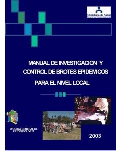 manual de investigacion y control de brotes epidemicos para el