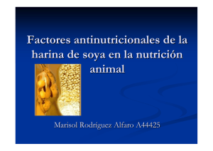 Factores antinutricionales de la harina de soya en la