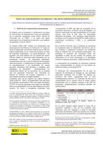 Perfil del Empresariado Colombiano y el microempresariado de
