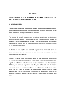 CAPITULO I GENERALIDADES DE LOS PEQUEÑOS ALMACENES