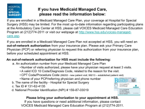 If you have Medicaid Managed Care, please read the information