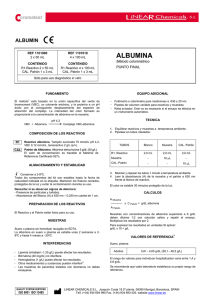 albumina - LINEAR CHEMICALS
