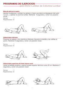 Programa de ejercicios lumbares básico 2
