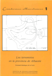 Los terremotos en la provincia de Albacete