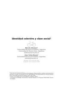 Identidad colectiva y clase social1
