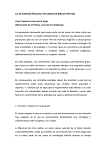 LA ACTUACIÓN POLICIAL EN CASOS DE MALOS TRATOS