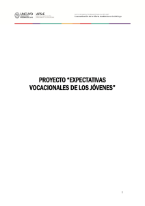 proyecto “expectativas vocacionales de los jóvenes”