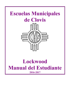 Escuelas Municipales de Clovis Lockwood Manual del Estudiante