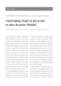 “NOTHING THAT IS SO IS SO” na obra de Javier Peñafiel