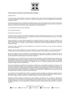 Chicos, literatura y formaci&oacute;n: ese discutido espacio triangular