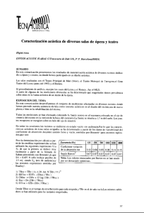 Caracterización acústica de diversas salas de ópera y teatrc