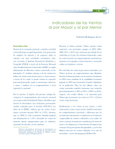 Indicadores de las Ventas al por Mayor y al por Menor