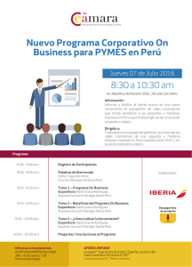 Nuevo Programa Corporativo On Business para PYMES en Peru