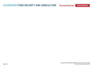 Calendario Food Security and Agriculture | HumanitarianResponse