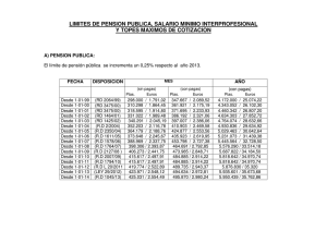 LIMITES DE PENSION PUBLICA, SALARIO MINIMO