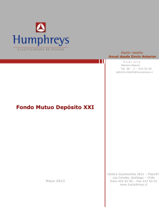 Fondo Mutuo Depósito XXI - Superintendencia de Valores y Seguros